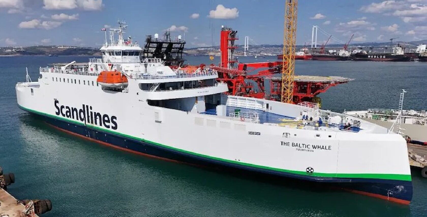 Scandlines ferry THE BALTIC WHALE is loaded automatically. Photo: Scandlines