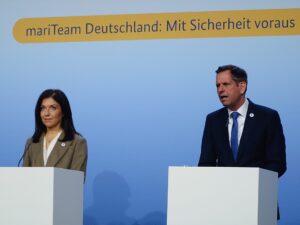 Katherina Reiche and Olaf Lies at the press conference during the NMK 2026 Photo: hsc