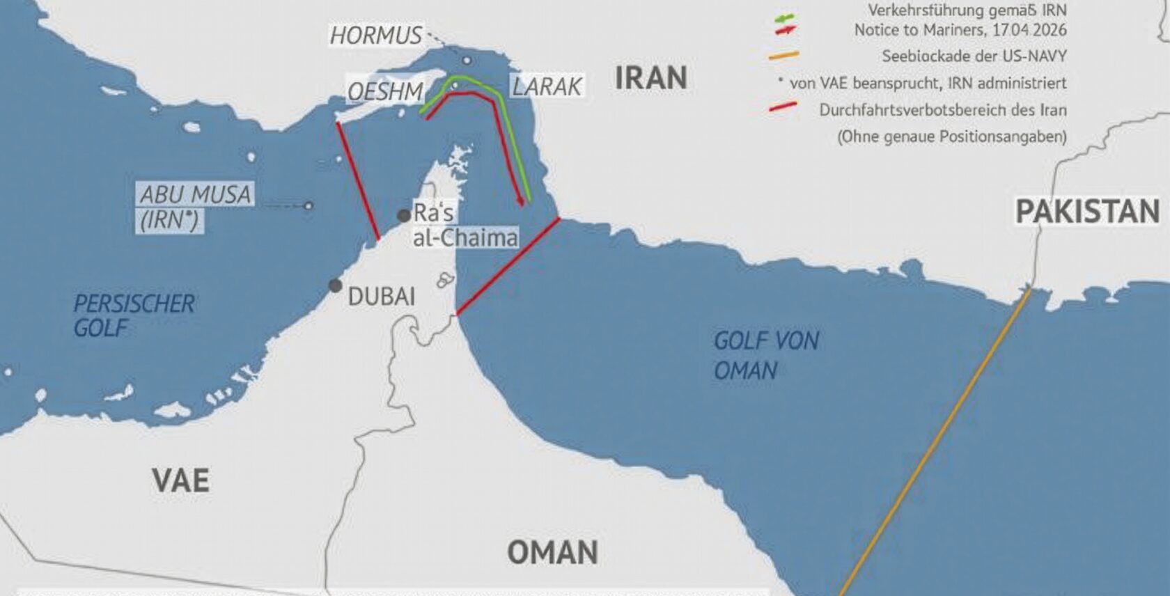 Photo: current traffic routing and sea blockades, Bundeswehr