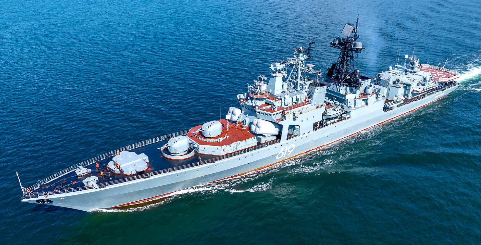 Photo: Russian submarine destroyer "Severomorsk" of the Udaloy class. Michael Nitz