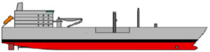 Preliminary design sketch of the US Navy's T-AOL light fuel supply ship. Graphic: Congressional Research Service