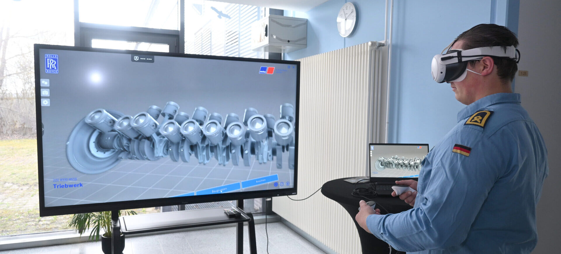 Marinetechnikschule Parow. Detailansicht von Baugruppen ermöglicht Diagnose und Reparatur. Bild: Bw/BAAINBw
