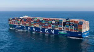 Archivphoto eines CMA CGM Containerschiffs. Bild: CMA CGM