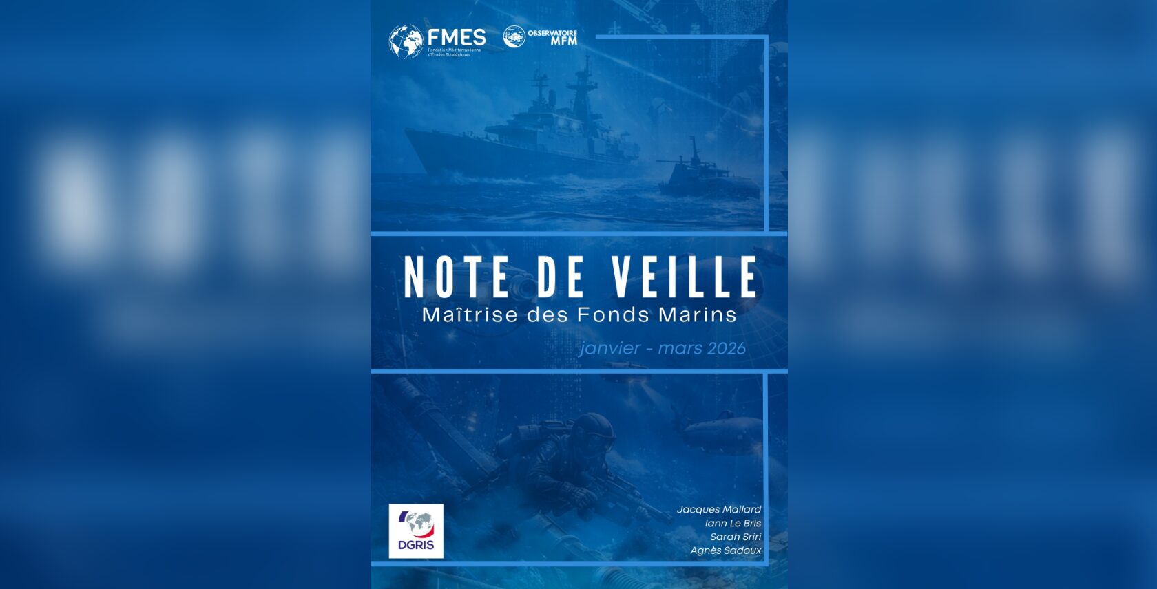 Observatoire Maîtrise des Fonds Marins – Deckblatt erster Bericht Grafik: MFM/Toulon