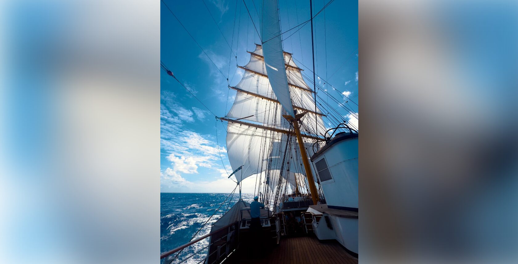 Passatwinde: Gorch Fock segelt über den Atlantik Foto: Bw