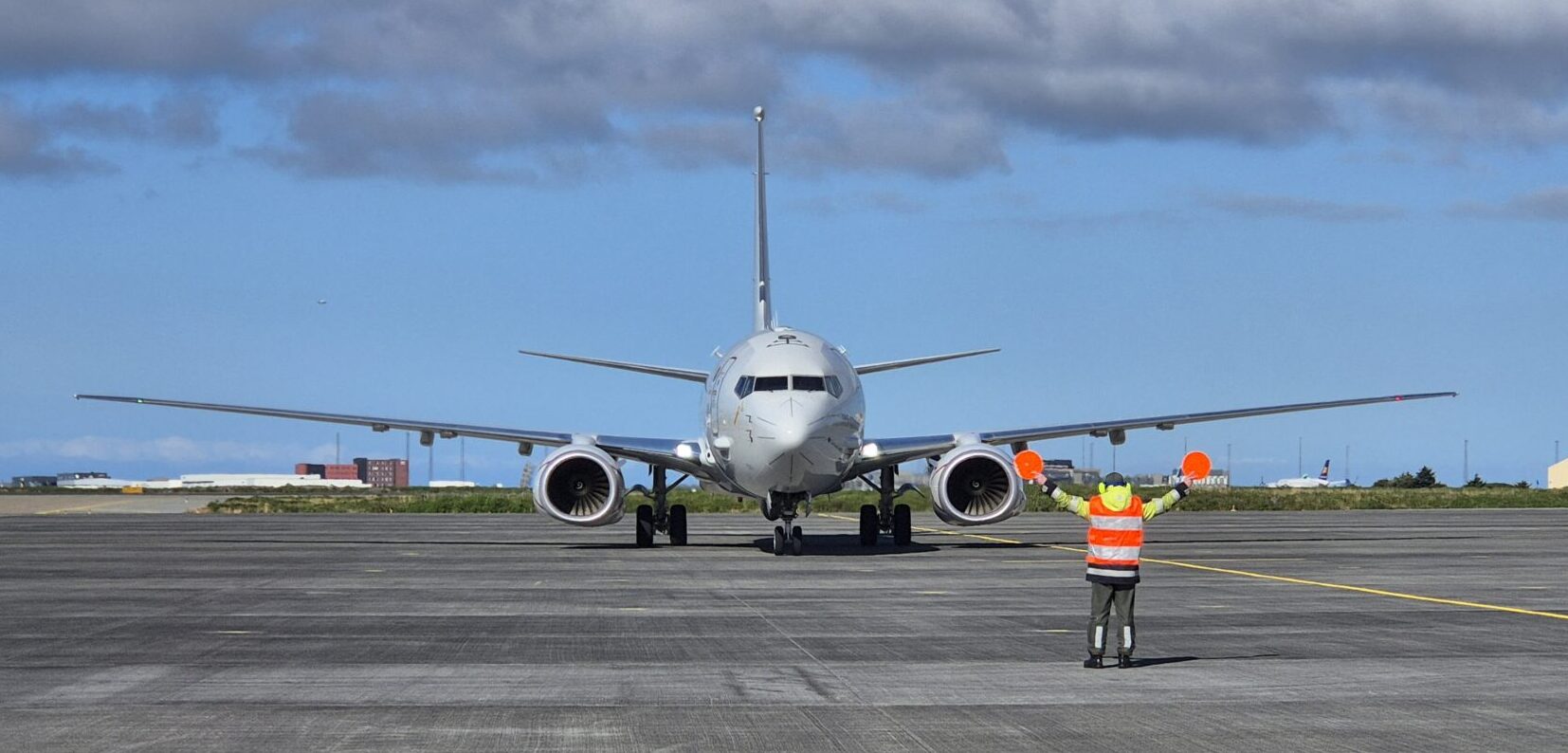 P-8A Poseidon in Keflavik, Island Foto. Bw