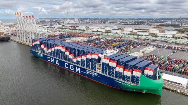 Foto: Taufe der CMA CGM NOTRE-DAME. CMA CGM
