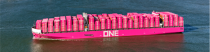 Foto: Containerschiff der singapurischen Schifffahrtslinie ONE. ONE