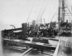 Kabellege-Maschinerie auf SS „Great Eastern“. Foto: National Maritime Museum