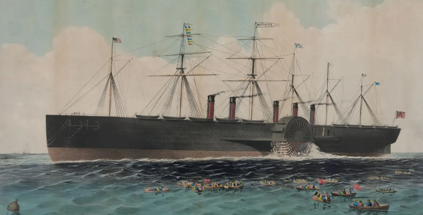 Britisches Dampfschiff „Great Eastern“ von 1858. Foto: Charles Parsons/gemeinfrei