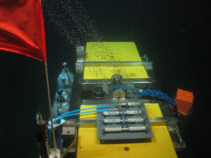 CO2-Freisetzungsexperiment am Boden der Nordsee. Bild: GEOMAR