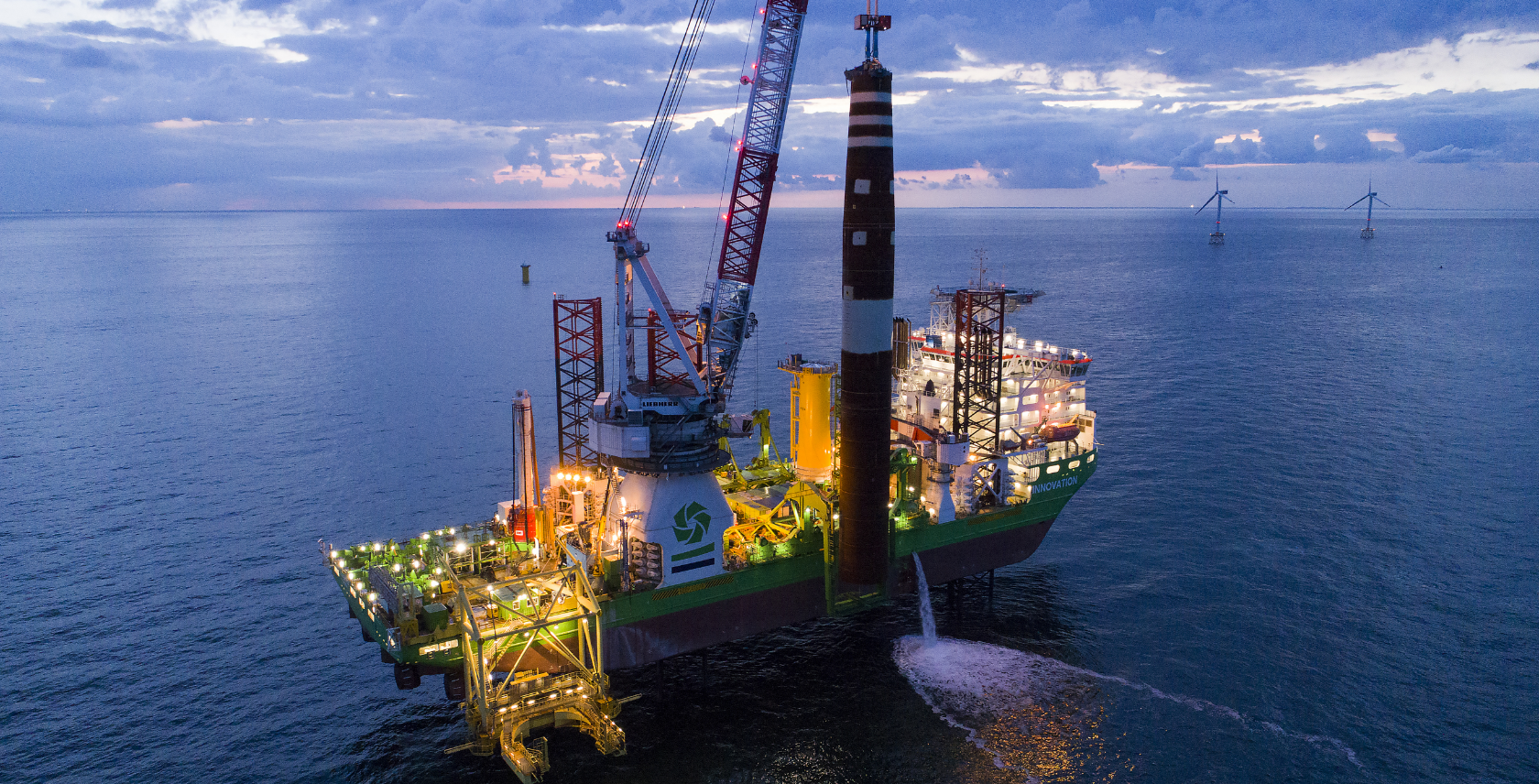 Errichterschiff INNOVATION der belgischen Firma DEME. Bild: DEME