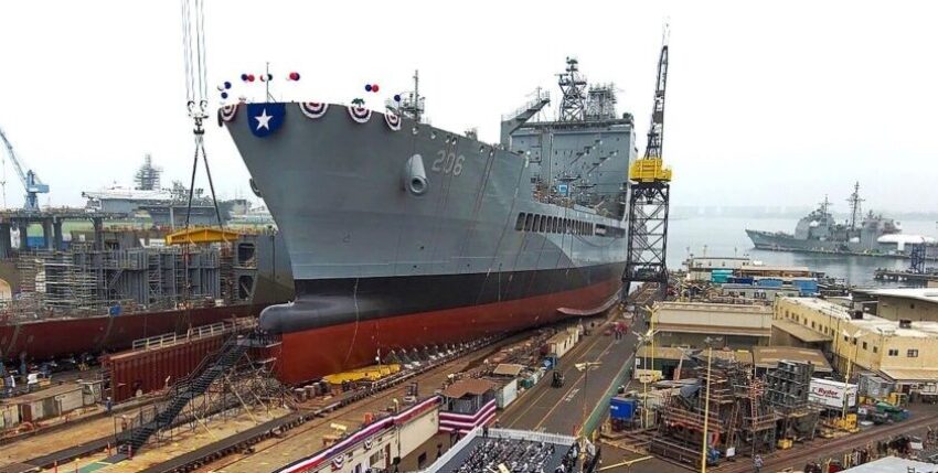 Launch of T-AO 206 USNS HARVEY MILK, San Diego/USA @ nassco