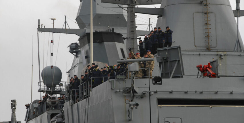 The frigate Hamburg arrives from Operation IRINI