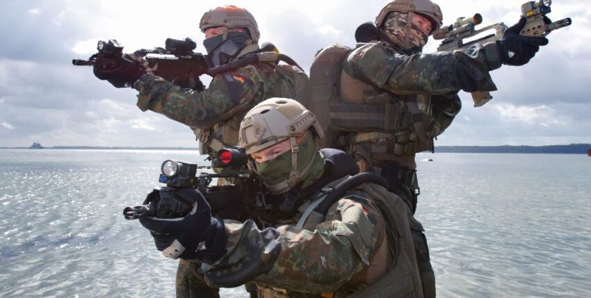KSM soldiers in the Eckernförde harbour base area
