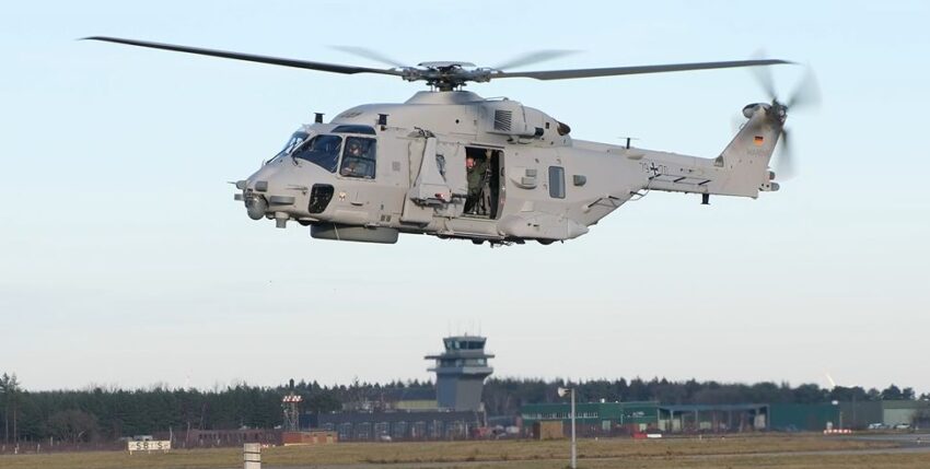 the first NH-90 MRFH "Sea Tiger" on-board helicopter