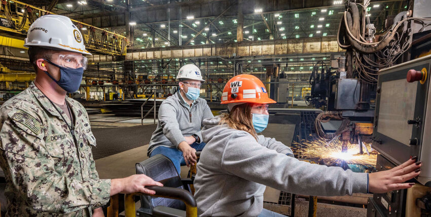 Firing start at Ingalls Shipbuilding