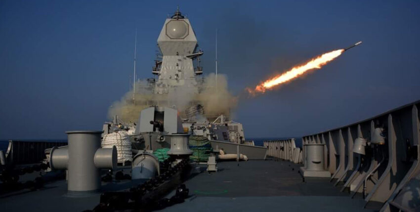 Launch of an FK from an Indian ship