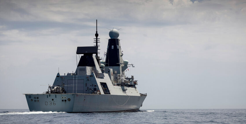 HMS Defender: Course East