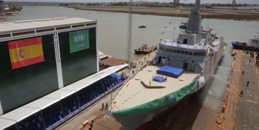 Launching of the corvette Jazan