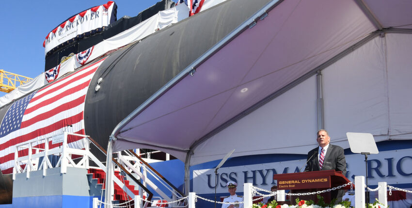 Undersecretary of the Navy James Geurts during his speech