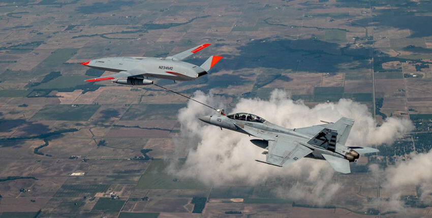 Refuelling an F/A-18 with an MQ-25 already works in the real world too