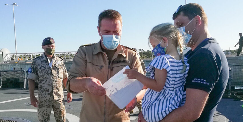 A picture is worth a thousand words: Frigate Captain Kalski with members of the EU Navfor