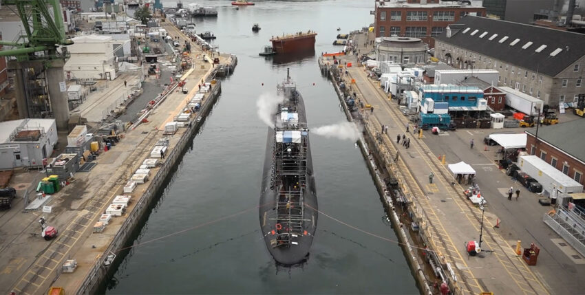 Ausdocken der USS Virginia bei PNSY
