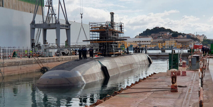 Isaak Peral wieder im Wasser bei Navantia