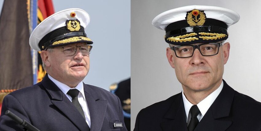 Vizeadmiral Rainer Brinkmann (l.) und Konteradmiral Jan Christian Kaack (r.)