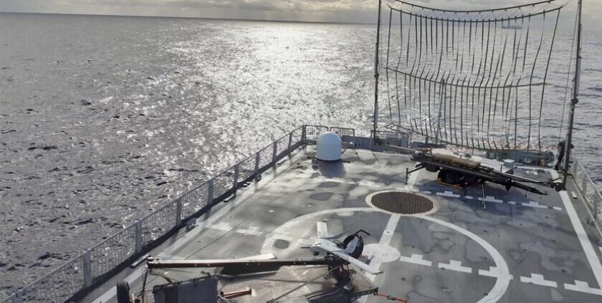 FulmarDelta with launch ramp and safety net on BAM FUROR © armada