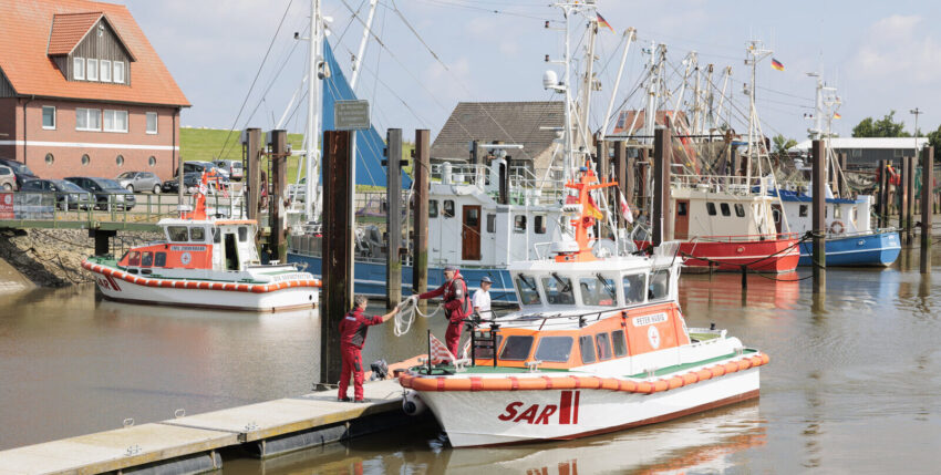 150 Jahre Station Fedderwardersiel (2024) mit Rettungsboot „Peter Habig“. Foto: DGzRS