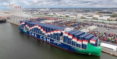 Foto: Taufe der CMA CGM NOTRE-DAME. CMA CGM