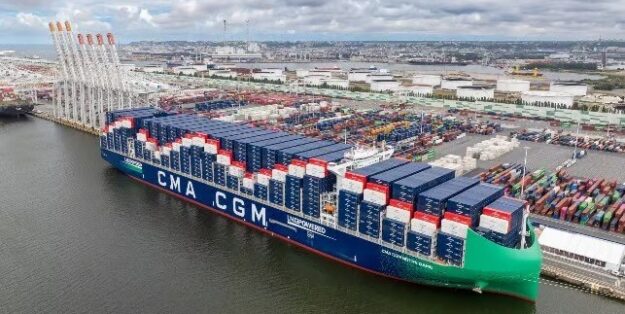 Foto: Taufe der CMA CGM NOTRE-DAME. CMA CGM