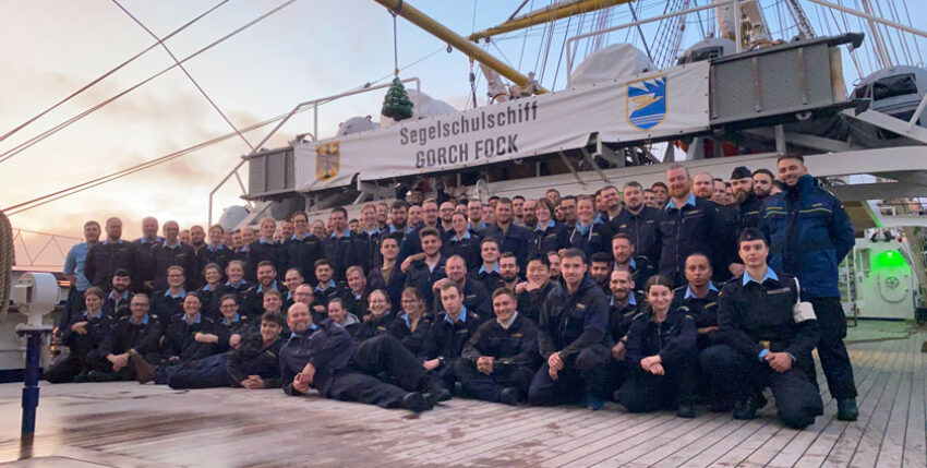 Crew completes first training phase from Kiel to Lisbon. Source: Nils Brandt, KptzS