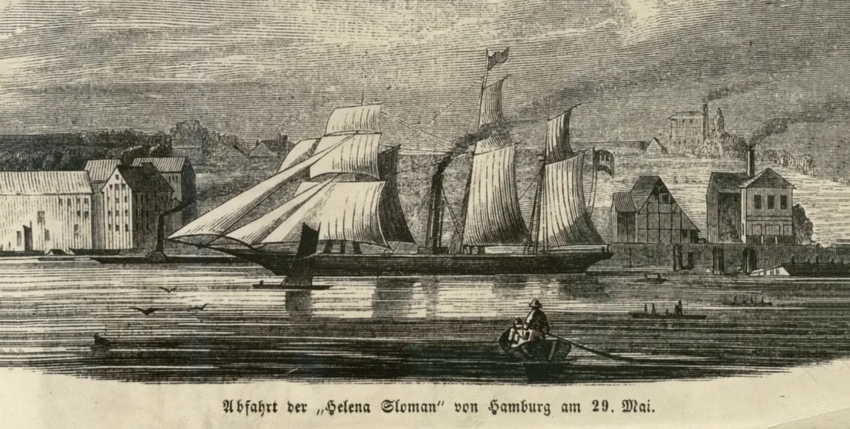 HELENA SLOMAN im Jahr 1850. Quelle: Staatsarchiv Hamburg