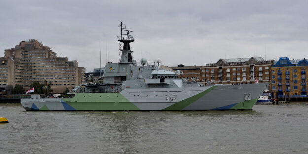 HMS "Severn" with surveillance tasks in the English Channel. Photo: British Ministry of Defence