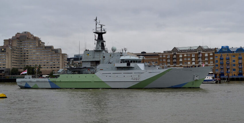 HMS „Severn“ mit Überwachungsaufgaben im Ärmelkanal. Foto: Britisches Verteidigungsministerium