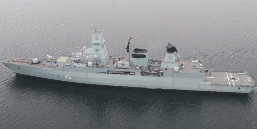 The frigate Sachse n, equipped with the laser weapon demonstrator, photos: BAAINBw