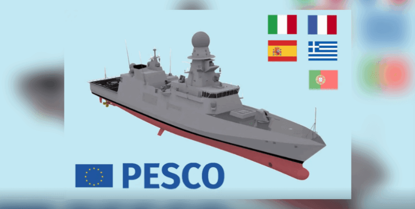 European Patrol Corvette (EPC) - once with smooth deck and ball mast - . Graphic: Fincantieri
