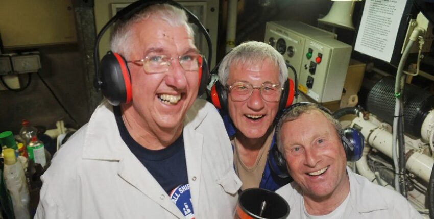 Ship technicians on the Stavros Niarchos. Photo: ILO/M.Crozet