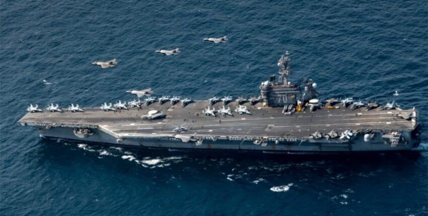 USS "Carl Vinson" during exercise Freedom Shield 25 in March. Photo: Republic of Korea