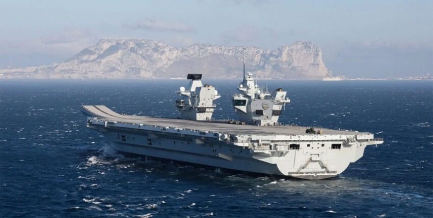 HMS Prince of Wales off Gibraltar. Photo: Crown Copyright