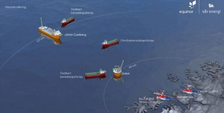 Standby area in the Barents Sea. Graphic: Equinor/Vår energi)