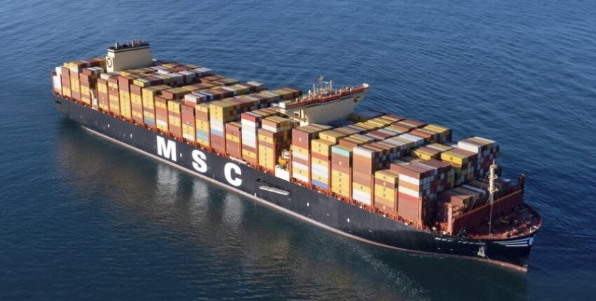 Leading liner service in container shipping. Photo: MSC