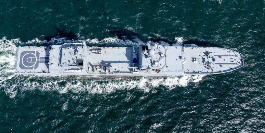 "Ivan Gren" during her passage in the Great Belt on 7 July 2024 - Photo Michael Nitz