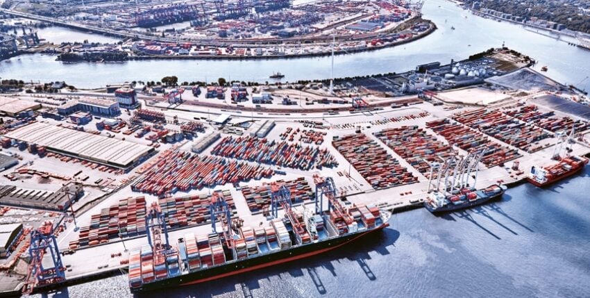 Container handling in the Port of Hamburg. Photo: HHLA/Thies Rätzke