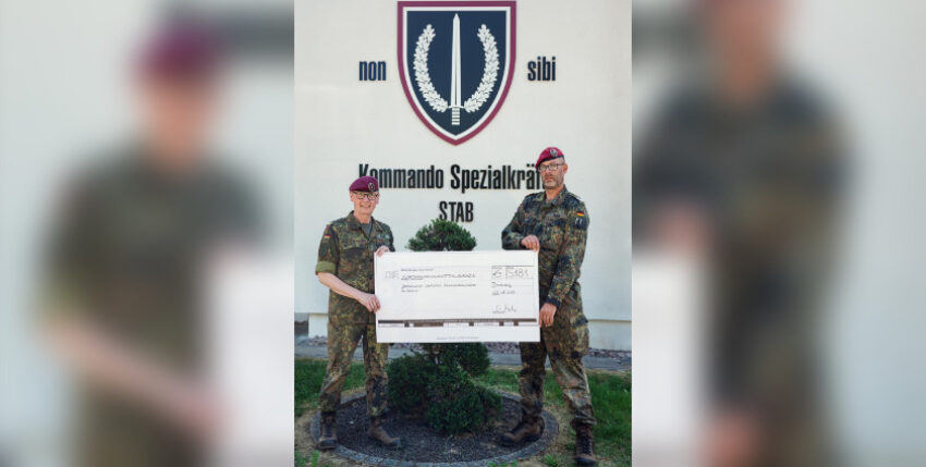 Spendenlauf “Einer von uns” – Laufteam Bundeswehr und Reservisten übergab eine Spende