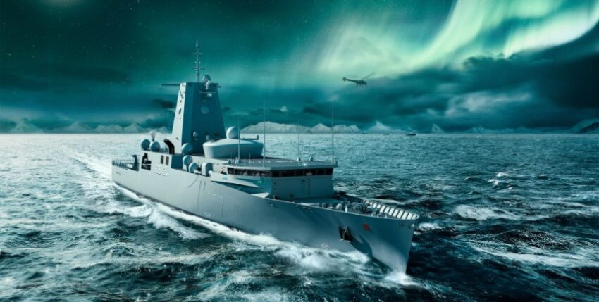 Grafik der NVL Group "FDB424 - Polarnacht" zur Darstellung der zukünftigen Flottendienstboote für die Deutsche Marine.