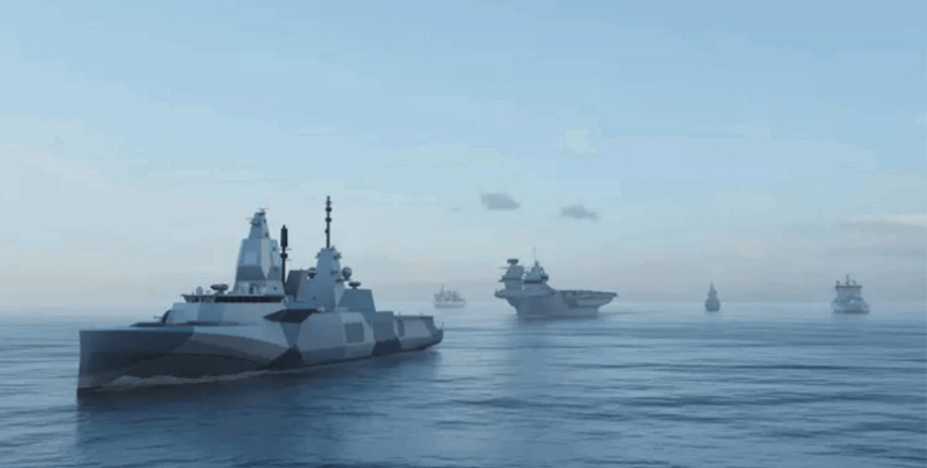 Adaptable Strike Frigate at Sea. Illustration: BAE Systems.